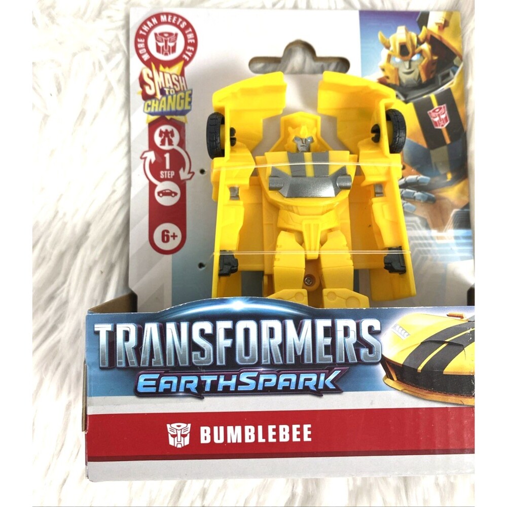 Transformers Earthspark Shash to Change Bumblebee 4.5" Action Figure Yellow - Picture 2 of 8